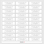 Gast Adresetiketten voor Invitation Envelopes Sticker (Vel)