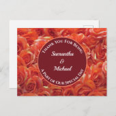 Gast Bedankt Sinaasappel Bloem Waardering Trouwdag Briefkaart (Voorkant / Achterkant)