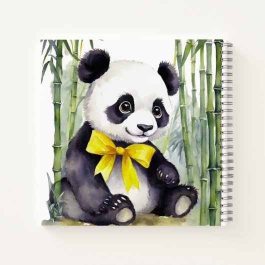 Gast cadeau lijst Baby Panda Baby shower Notitieboek (Achterkant)