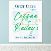 Gast Check Art Coffee Shop Drink Bestelbon Canvas Afdruk (Insitu (Houten vloer))