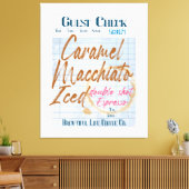 Gast Check Iced Coffee Receipt Caramel Macchiato Canvas Afdruk (Insitu (Woonkamer))