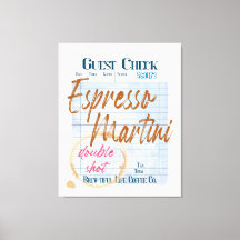 Gast Check Ontvangst Espresso Martini Double Shot