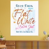 Gast Check Ontvangst Flat White Koffie Extra Shot Canvas Afdruk (Insitu (Woonkamer))