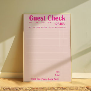 Gast Check Wandkunst, Keuken Esthetische Kunst, Ro Poster