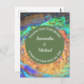 Gast Dank U Mozaïek Neon Waardering Bruiloft Briefkaart (Voorkant / Achterkant)