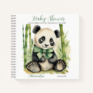 Gast Geschenklijst Baby Panda Beer Unisex Baby sho Notitieboek