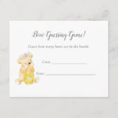 Gast Graaf Spel Meisje Teddy Beer en Bee Informatiekaartje (Voorkant)