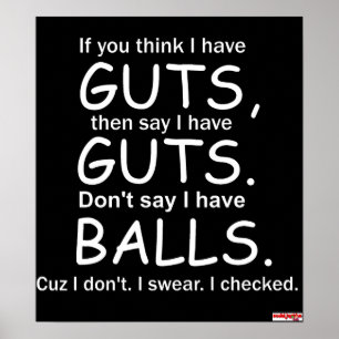 Gast niet zoet zwart Poster