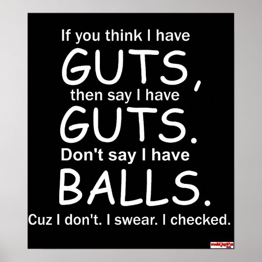 Gast niet zoet zwart Poster (Voorkant)