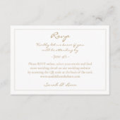 Gast QR Code Bloemen Stoffig Blauw Bruiloft RSVP Informatiekaartje (Voorkant)