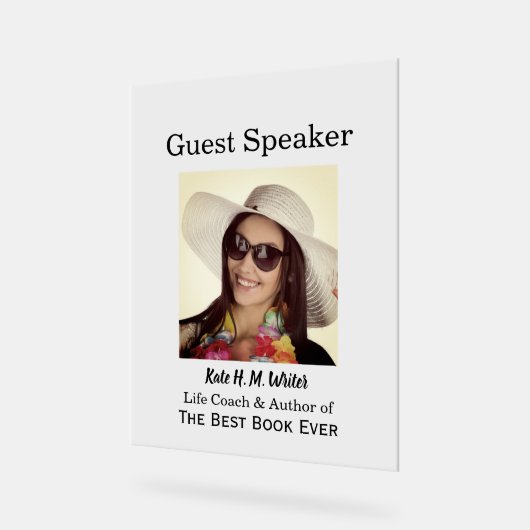 Gast Speaker Event Uw foto Acryl Bord (Hoek)