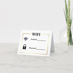 gast vakantie wifi & password guide gouden grens bedankkaart