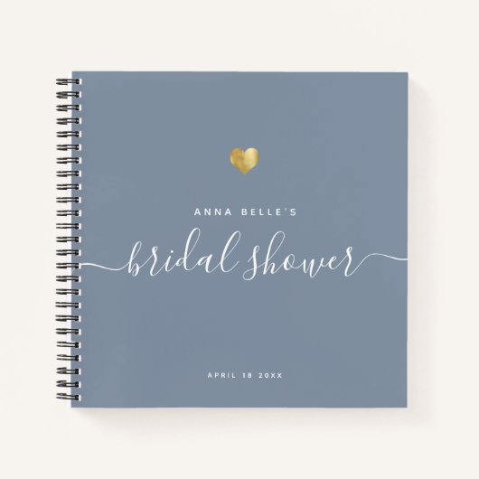 Gast voor modern Gold Blue Script-Vrijgezellenfees Notitieboek (Voorkant)