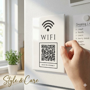 Gast WiFi-magneetschild Scan QR voor snelle toegan Magneet