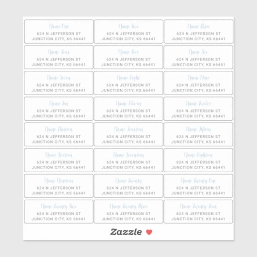 GastAdresetiketten Sticker (Vel)