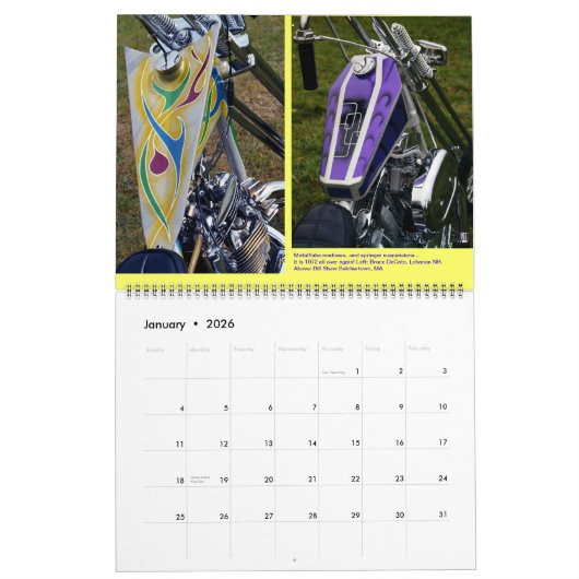Gastank Graphics Motorcycle - verfkunst Kalender (Jan 2026)