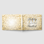 Gastboek 70ste Verjaardag Party Gold Glitter Light Gastenboek (Volledig)