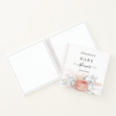 Gastboek baby shower roos goudflorzilver notitieboek (Binnen)