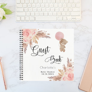 Gastboek baby shower teddy pampa's graszoet notitieboek