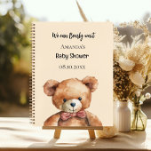Gastboek Baby shower teddybeer bearly wait Notitieboek