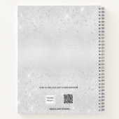 Gastboek bruiloft zilverglitter de heer mrs name notitieboek (Achterkant)