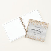Gastboek bruiloft zilvergoudnaam notitieboek (Binnen)