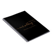 Gastboek bruiloft zwart goud naam notitieboek (Rechterzijde)