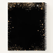 Gastboek herdenking zwarte goudfoto notitieboek (Achterkant)