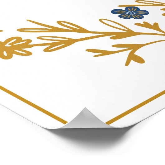 Gastboek met goudvingerafdruk Bind Weddenschap Poster (Hoek)