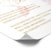 Gastboek Pink Bow Cold Buiten Baby shower Poster (Hoek)