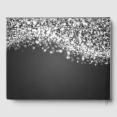 Gastboek Quinceanera Party Sparkling Wave Zwart Gastenboek (Achterkant)