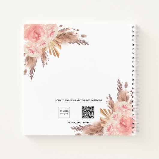 Gastboek vrijgezellenfeest pampas notitieboek (Achterkant)