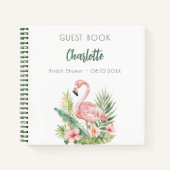 Gastboek vrijgezellenfeest roze flamingo notitieboek (Voorkant)