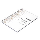 Gastboek vrijgezellenfeest wilde bloemen beige crè notitieboek (Linkerzijde)