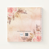 Gastboekbaptisme pampas roos blush girl notitieboek (Achterkant)