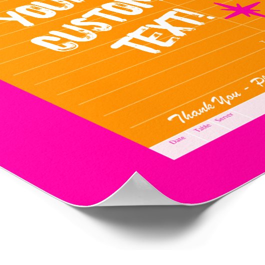 Gastcheck Gepersonaliseerde offerte Poster Preppy (Hoek)