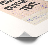 Gastcontrole Aangepast gepersonaliseerd Poster (Hoek)