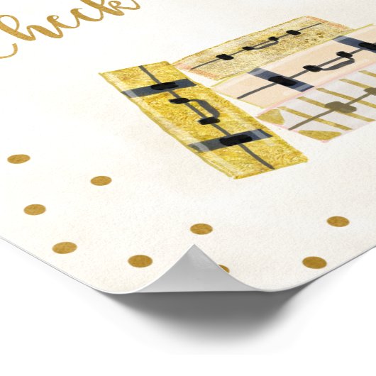 Gasten inchecken Bruidsmeisjespicknick bord Poster (Hoek)