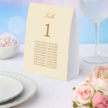 Gasten Namen Crème Beige Papier Tafel Tent