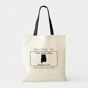 Gasten van Alabama welkom bruiloft Tote Bag