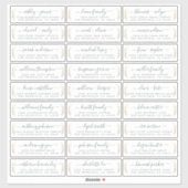 Gastenadreslabels: BESTELLEN OP 14" of 8" Sticker (Vel)