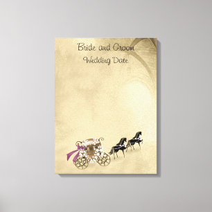 Gastenboek Alternatieve koets en paarden Canvas Afdruk