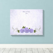 Gastenboek Alternatieve Lavendel Rozen Canvas Afdruk (Insitu (Houten vloer))