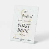 Gastenboek Baby shower voetstuk teken Reclamebord Met Voetstuk (Voorkant)