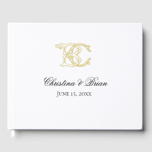 Gastenboek BC Monogram of CB Monogram (Voorkant)