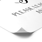 Gastenboek boom Moderne kalligrafie Huwelijksfees Poster (Hoek)