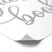 Gastenboek Bord Elegante Zilveren Calligrafie Poster (Hoek)