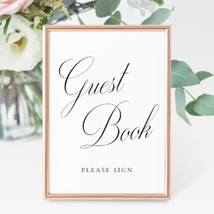 Gastenboek Elegance Script Bruiloft Poster