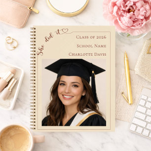 Gastenboek foto Ze heeft het gedaan champagne Afst Notitieboek