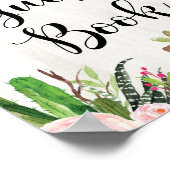 Gastenboek handtekening Baby Shower Bruiloft Poster (Hoek)